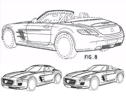 奔馳sls amg敞篷版設計圖曝光 或2011年上市